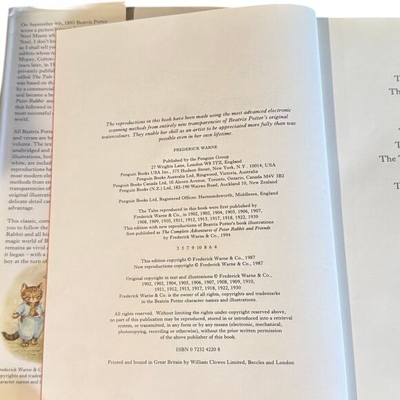 The Classic Tales of Beatrix Potter | 1987 | Vintage Cottagecore Book - Picture 2 of 10
